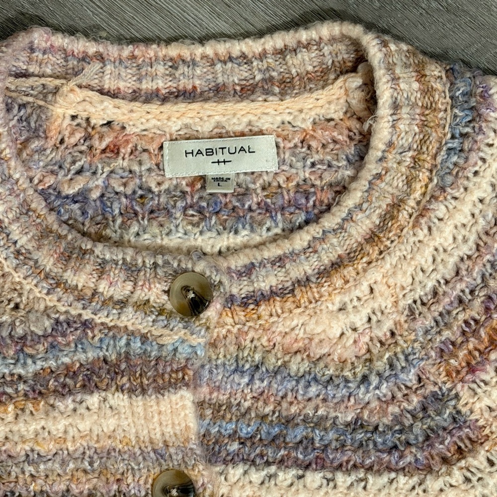 Habitual Striped Sweater Large - Picture 3 of 4